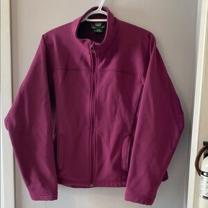 L.L. Bean Magenta Fall Jacket Coat Full Zip Outdoor Women’s Size XL O DAR4